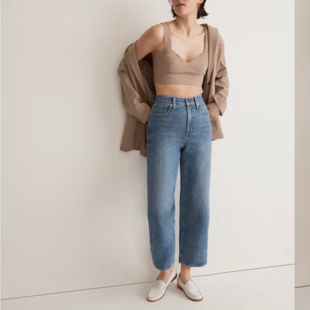 Madewell Perfect Vintage Wide Leg Crop Jean in Cresslow Wash